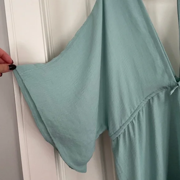 Love Not Fear Aqua Cotton Blouse/Cover Up - Picture 6 of 8